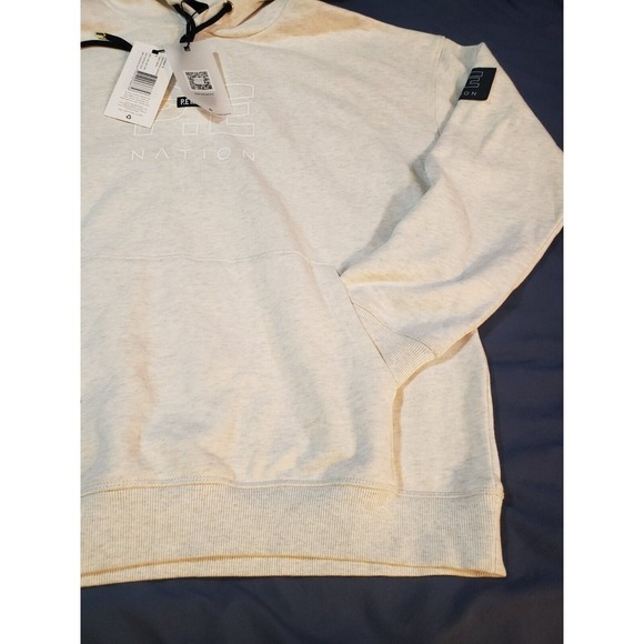 P.E. Nation NWT Womens Endurance Drawstring Hoodie Sweatshirt White M Pullover - Picture 5 of 16